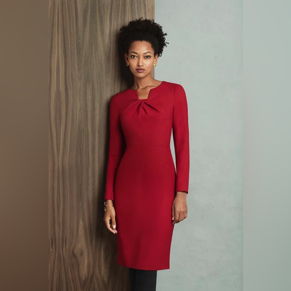 The Fold Elegant Red Women's Dress, size UK 10